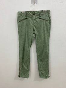 Gap 1969 Sage Green Camo Ultra Skinny Zip Pants