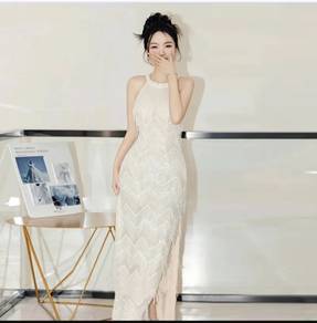 Halter neck gown
