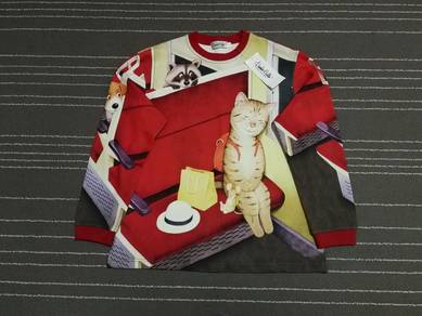 90's KUNIO SATO X designer X fullprint X vintage L