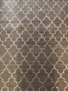 Brown Moroccan Trellis Area Rug