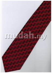 ER11 Red Black Top Quality Striped Formal Neck Tie