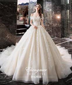Cream fishtail wedding bridal dress gown RB1733