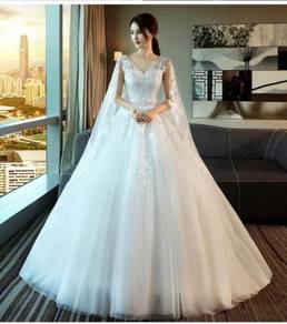 White Wedding dress gown plus size RB0560