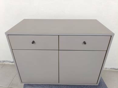 Hanssem Korea Grey 2-Drawer 2-Door Cabinet