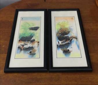Vintage water colour painting wall decor 2