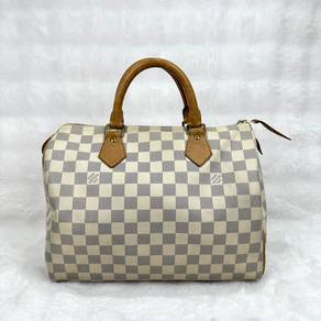 LV Speedy 30 Damier Azure Bag