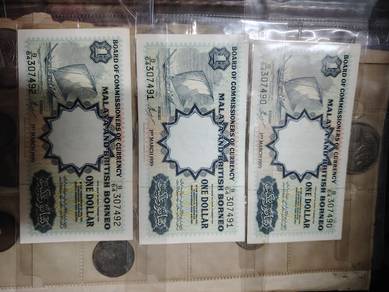 MALAYA and BRITISH BORNEO X 3 running serial nos