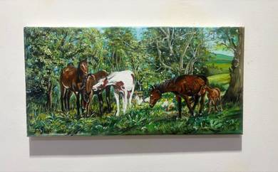 Oil and Acrylic Horse Painting