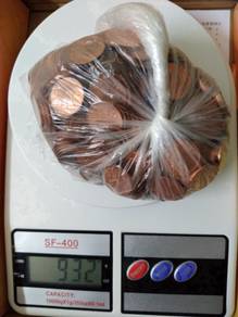 1 SEN - Bronze Clad Steel - About 500 pcs. 930 gm.