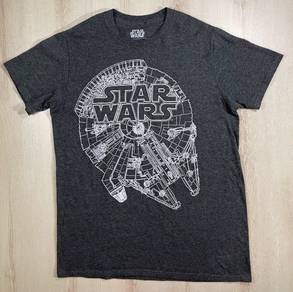 Star Wars Millennium Falcon Grey Tee #BR3 Used