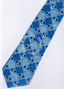Mickey Mouse Disney Many Face Small BLUE Neck Tie