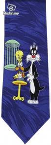 Tweety and Sylvester Blue Cartoon Fancy Neck Tie