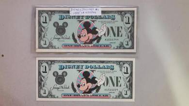 Disney Dollars 1987 First Issued   unc