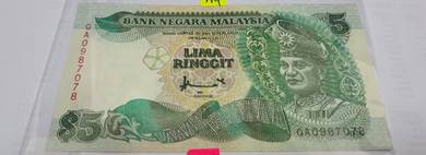 MY RM5 Ringgit Siri 7 1995 UNC PREFIX QA