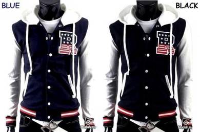 F007 Varsity R Logo Hoodie Sweater Jacket Baseball