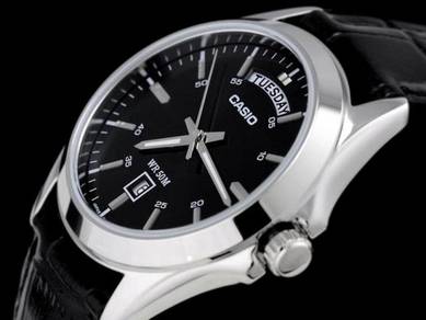 Watch - Casio Men Date MTP1370L BLACK- ORIGINAL