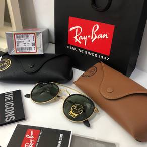 Original Ray Ban Round Double Bridge RB3647 001 51