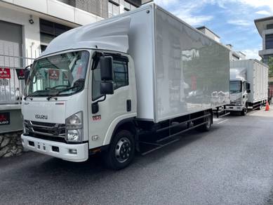 LORI BARU 5 Tan ISUZU 21kaki aluminium box Kontena