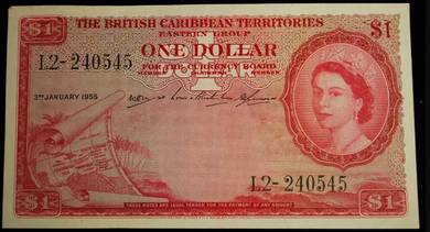 British Caribbean Territories 1 Dollar 1955  vf