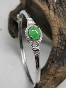 Ice Green Burma Jadeite Jade Bracelet