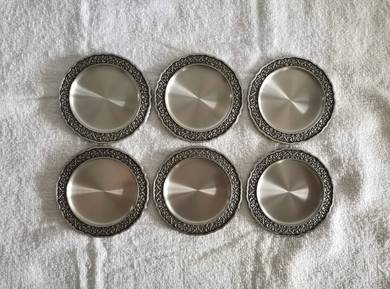 Exclusive Pewter Coaster 6-piece Set