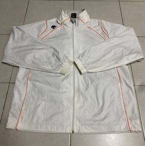 Descente White Windbreaker Track Jacket