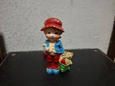 Vintage Resin Figurine Cute Boy