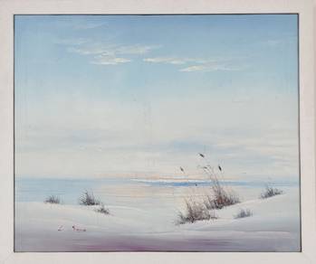 Serene Winter Landscape Oil Painting