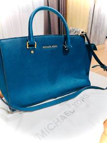 Preloved Authentic Michael Kors Handbag Teal Blue