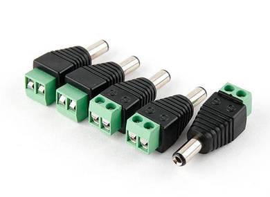2.1mm DC Power Plug with Screw Terminal Block