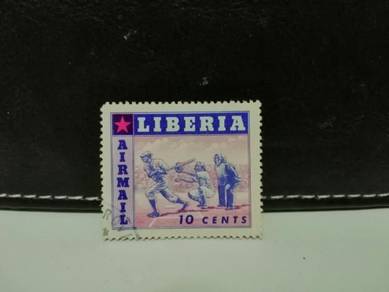 1955 Liberia Stamp Baseball Sport