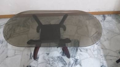 glass top coffee table