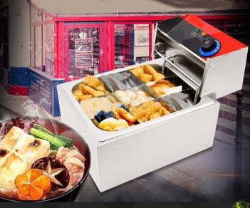 6 Liter Stainless Steel Electric Oden Cooker 9hole