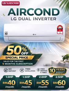 Ansuran Aircond LG Dual Inverter (H.Selangor SEL01