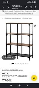 FJÄLLBO Shelving Unit Black 100x136 cm