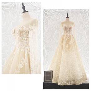 Cream long sleeve wedding bridal gown RB1332