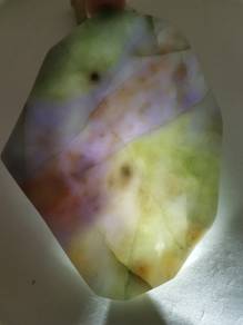 Ice Lavender/Green Burma Jadeite Jade Rough Stone