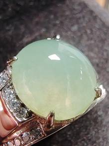 Icy Light Green Natural Burma Jadeite Jade