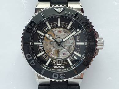 EPOS SPORT DIVER Skeleton 43mm Auto CERAMIC BEZEL