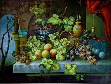 Timeless Harvest Elegance" – Vintage Oil Painting