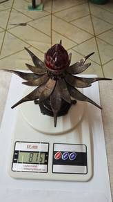 Feng Shui:Unbloomed Blood Red Jade Lotus 