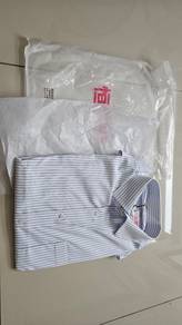 Striped Long Sleeve Shirt Kemeja Lelaki Lengan Pan