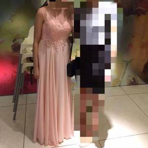 Light orange evening gown