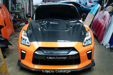 GTR R35 varis design carbon bonnet hood