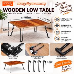 Large Low Folding Table – Solid Plywood Top