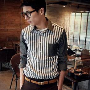 K0524 KEMEJA KELABU GREY FORMAL CASUAL MAN SHiRT