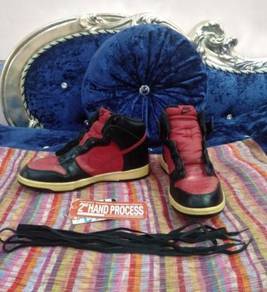 Rare sneakers classic nike dunk high red black