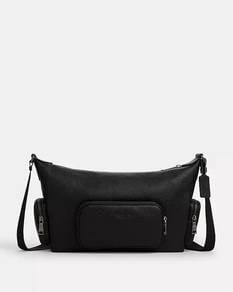 With Receipt Coach Finn Crossbody Bag Plain Black