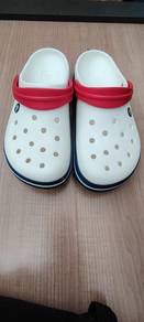 White Crocs Carloban perforated