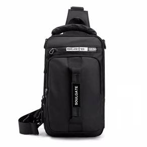 BB123 BLACK CROSSBODY BEG CHEST BACKPACK BaG 🔥
